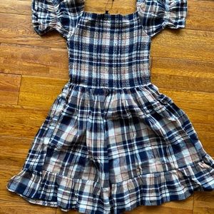 Sundress off shoulder in plaid